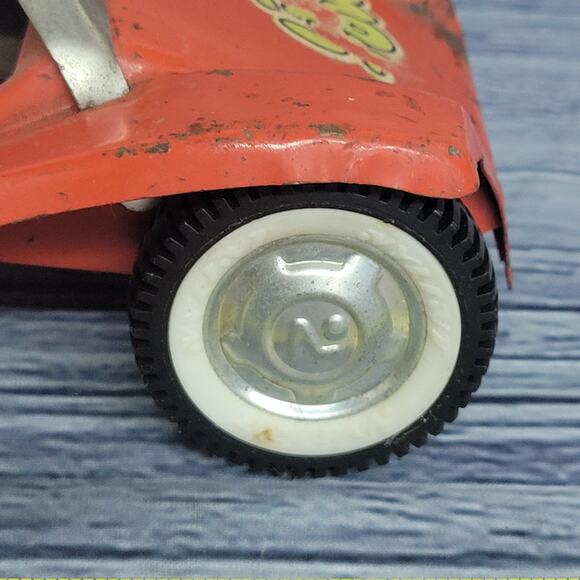 Vintage Nylint Pressed dune buggy wrecker red/white - Picture 7 of 10
